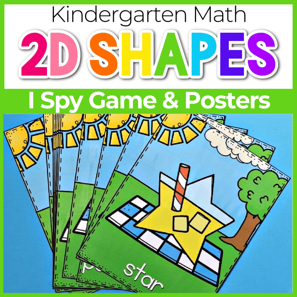 These summer lemonade themed 2d shape posters and I spy game are perfect for engaging summer learning.