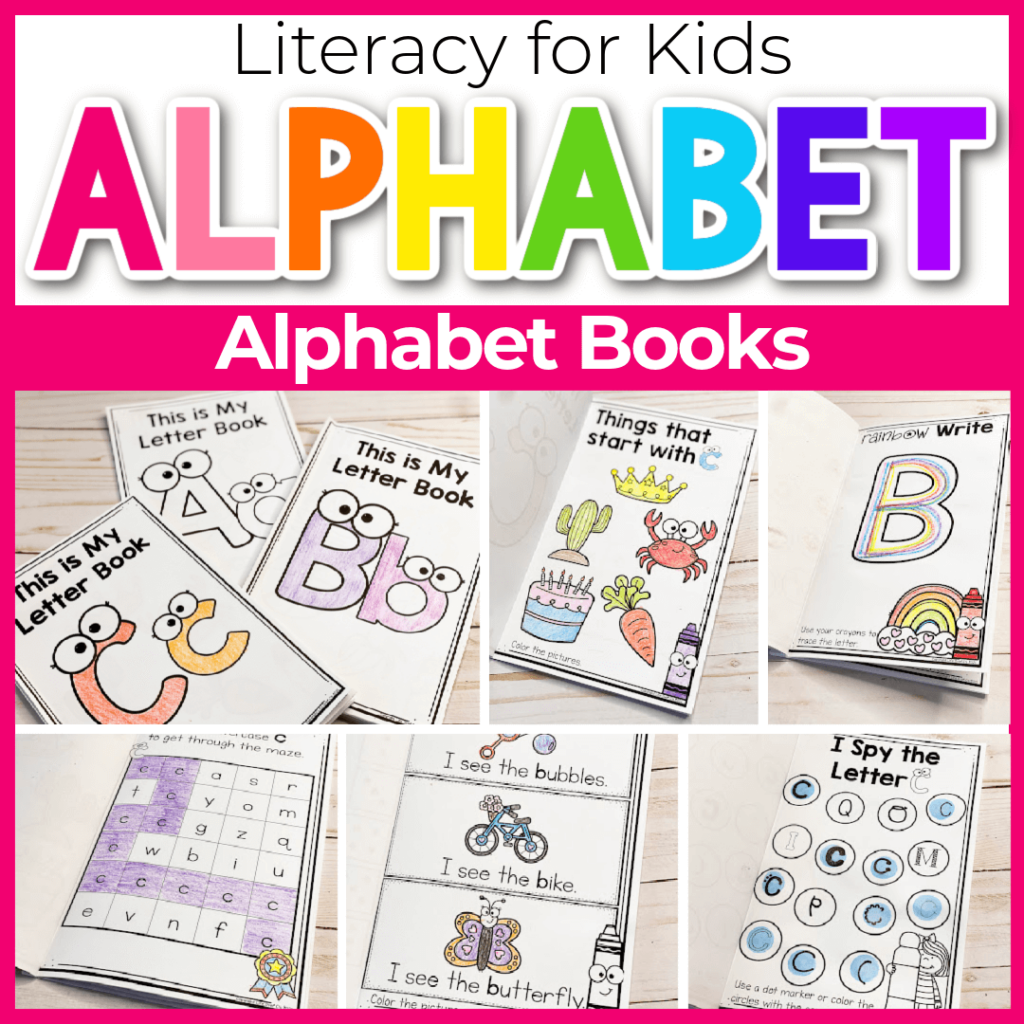 Printable alphabet books for each letter of the alphabet