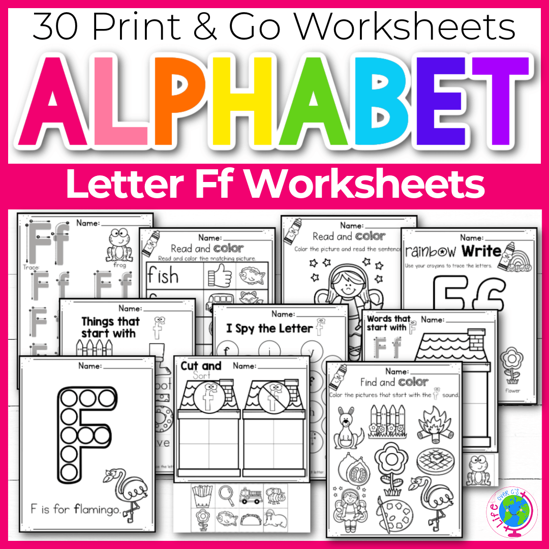 Alphabet Worksheets: Letter F