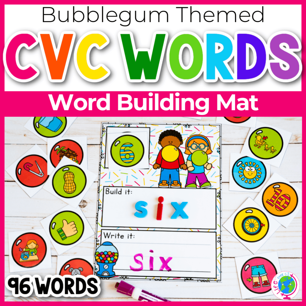 Bubblegum CVC word building mats