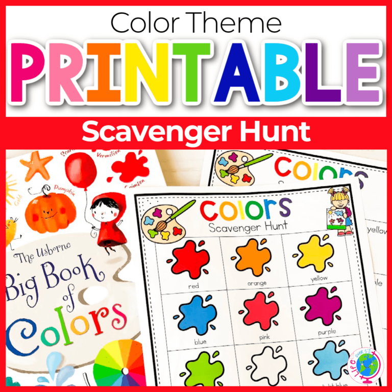 Color scavenger hunt activity
