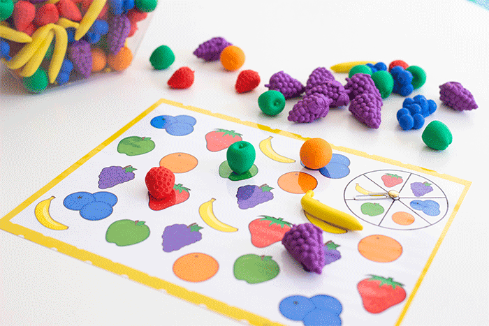 Fruit sorting game with color matching