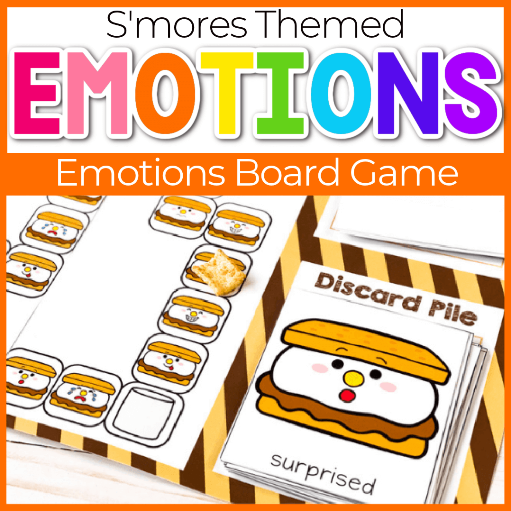 S'mores Emotions Board Game for preschoolers