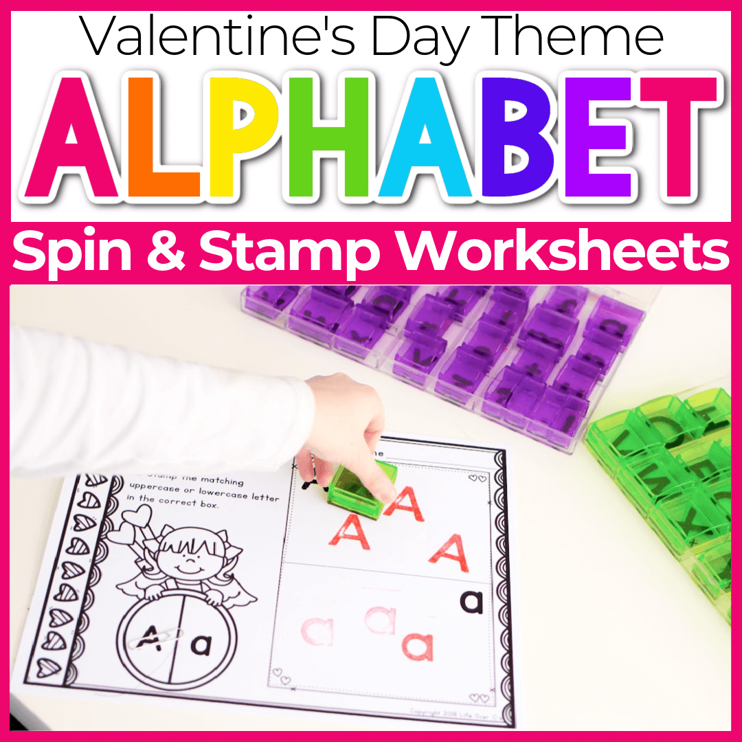Alphabet Spin and Stamp: Valentine’s Day Theme