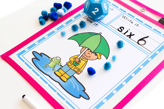 Spring roll and count numbers activity