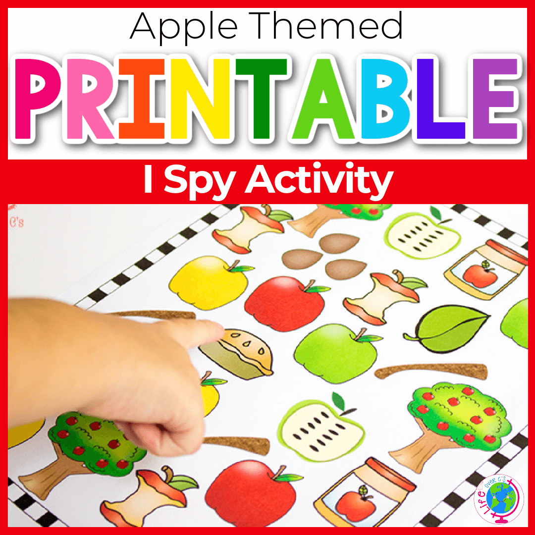 Apple fall I Spy game for kids