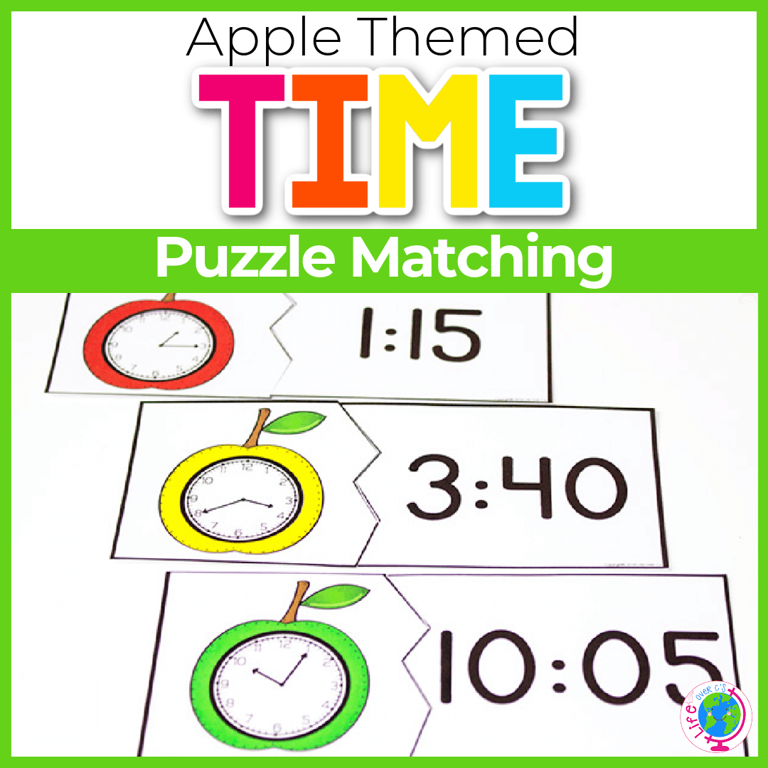 Apple fall time matching puzzles