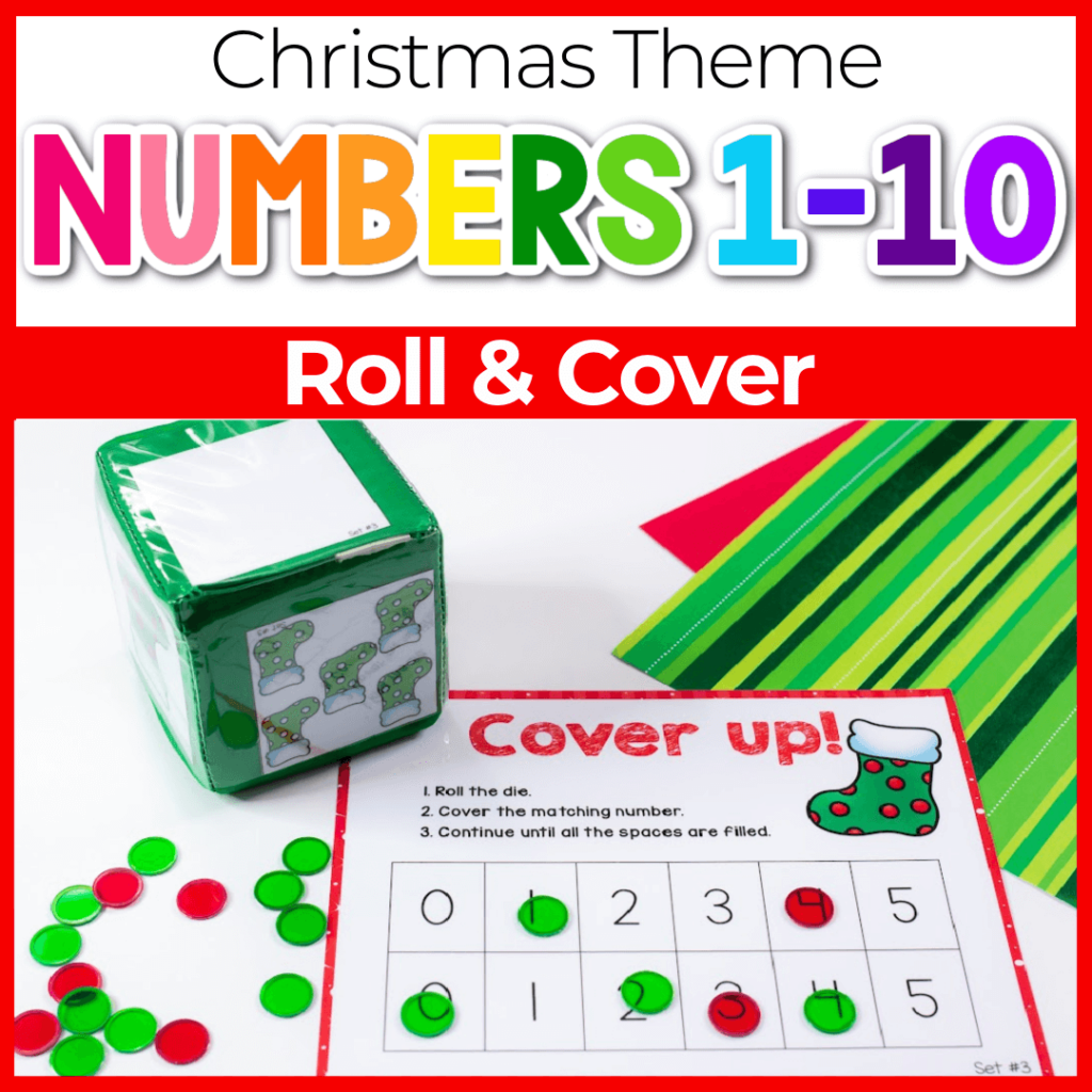 Christmas theme roll and cover number mats
