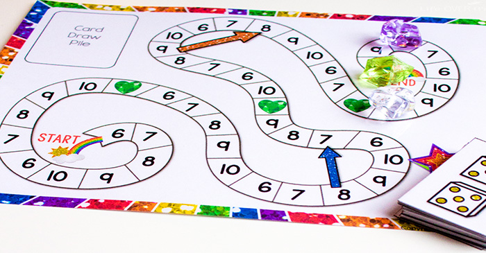 Math counting activity game for kindergarten students