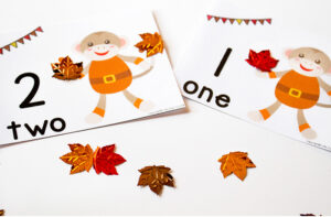 Counting Cards Numbers 1-10: Sock Monkey Theme - Life Over C's Club