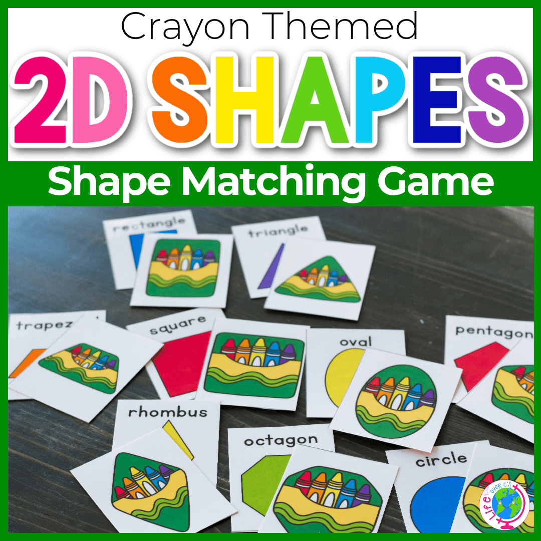2D Shape Matching Game: Crayon Theme