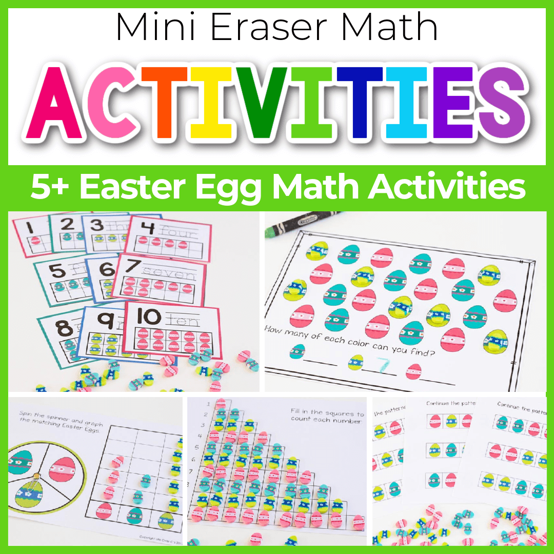 Mini Eraser Math Pack: Easter Egg Theme