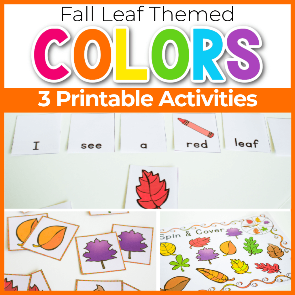 Fall themed color printable activities