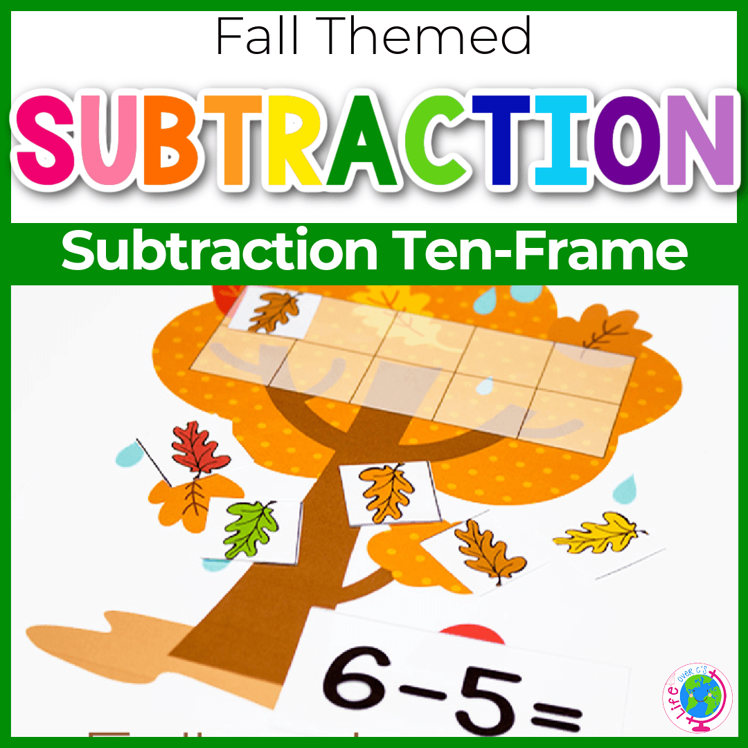 Subtracting with Ten-Frames: Leaf Theme