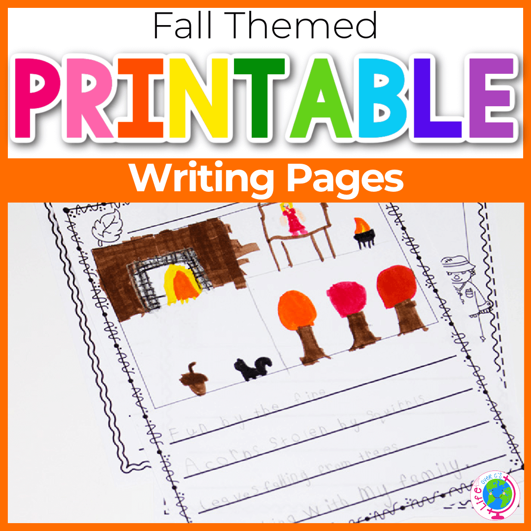 Fall themed writing pages