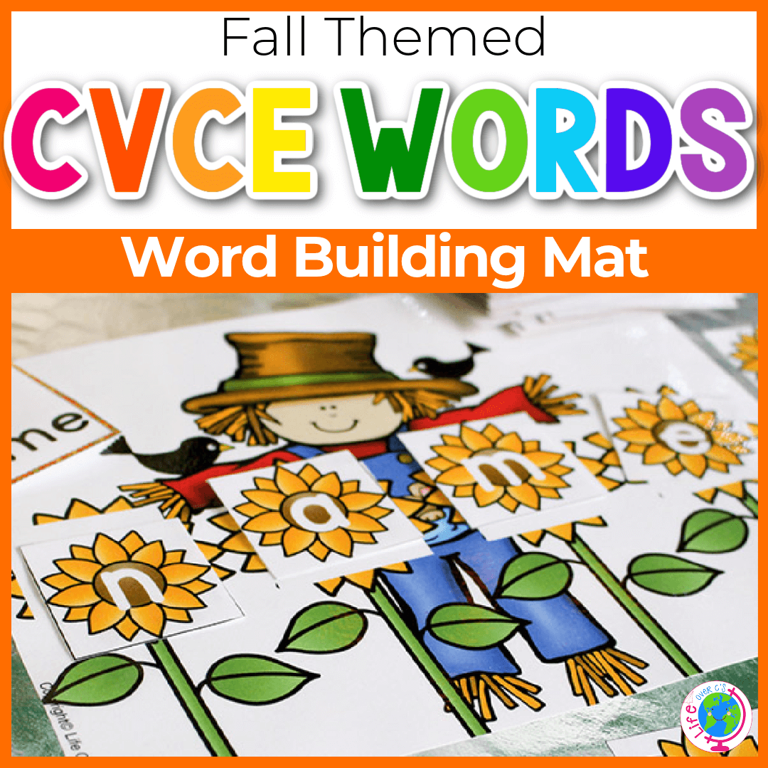 CVCe Word Building Mats: Fall Scarecrow Theme