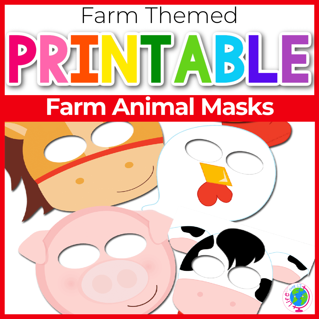 Mask Templates: Farm Animal Theme