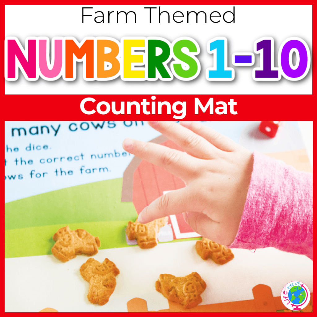 Farm themed numbers 1-10 counting mat