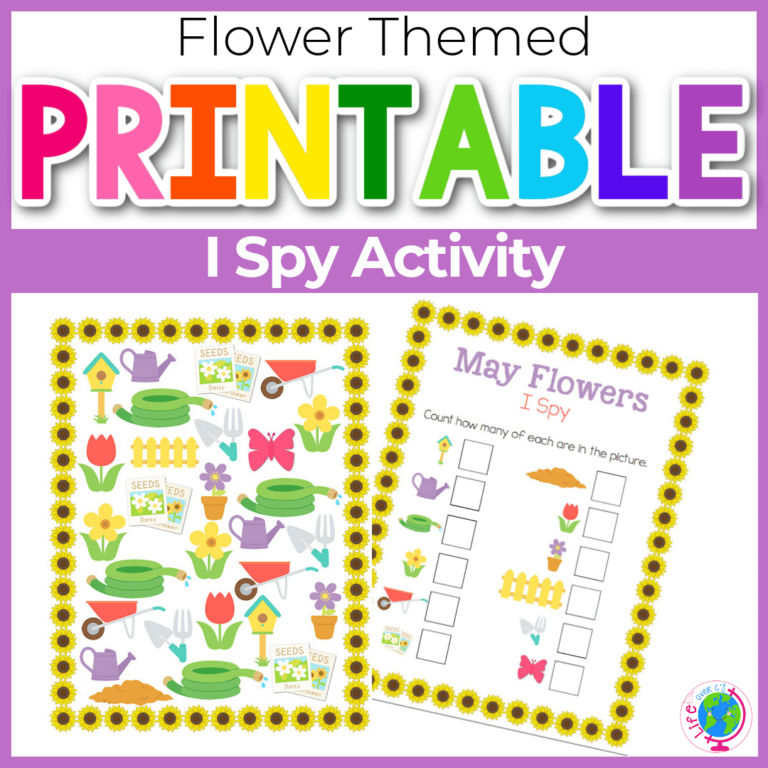 I Spy Counting Game: Spring Flowers Theme