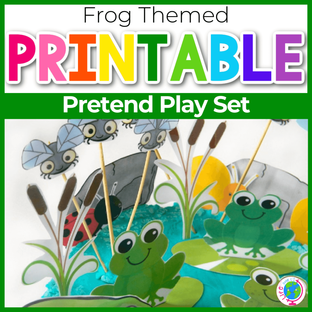 Frog themed play dough pretend play set