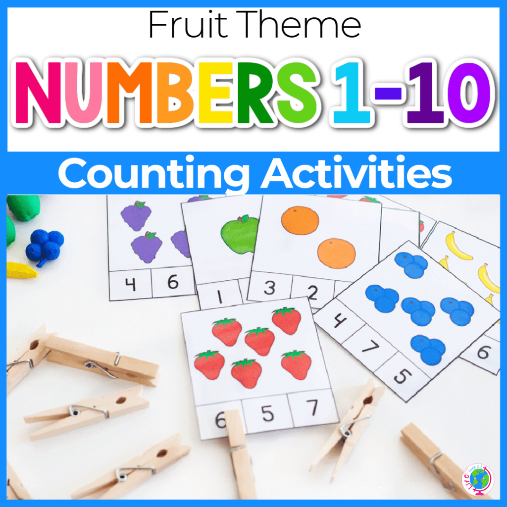 kindergarten counting 1-10 activities with fruit theme