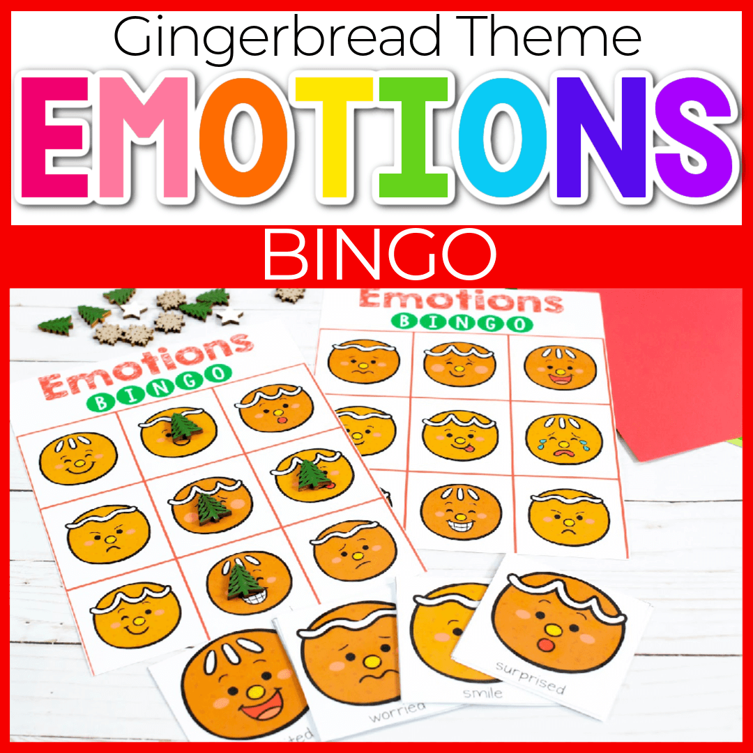 Emotions BINGO Game: Gingerbread