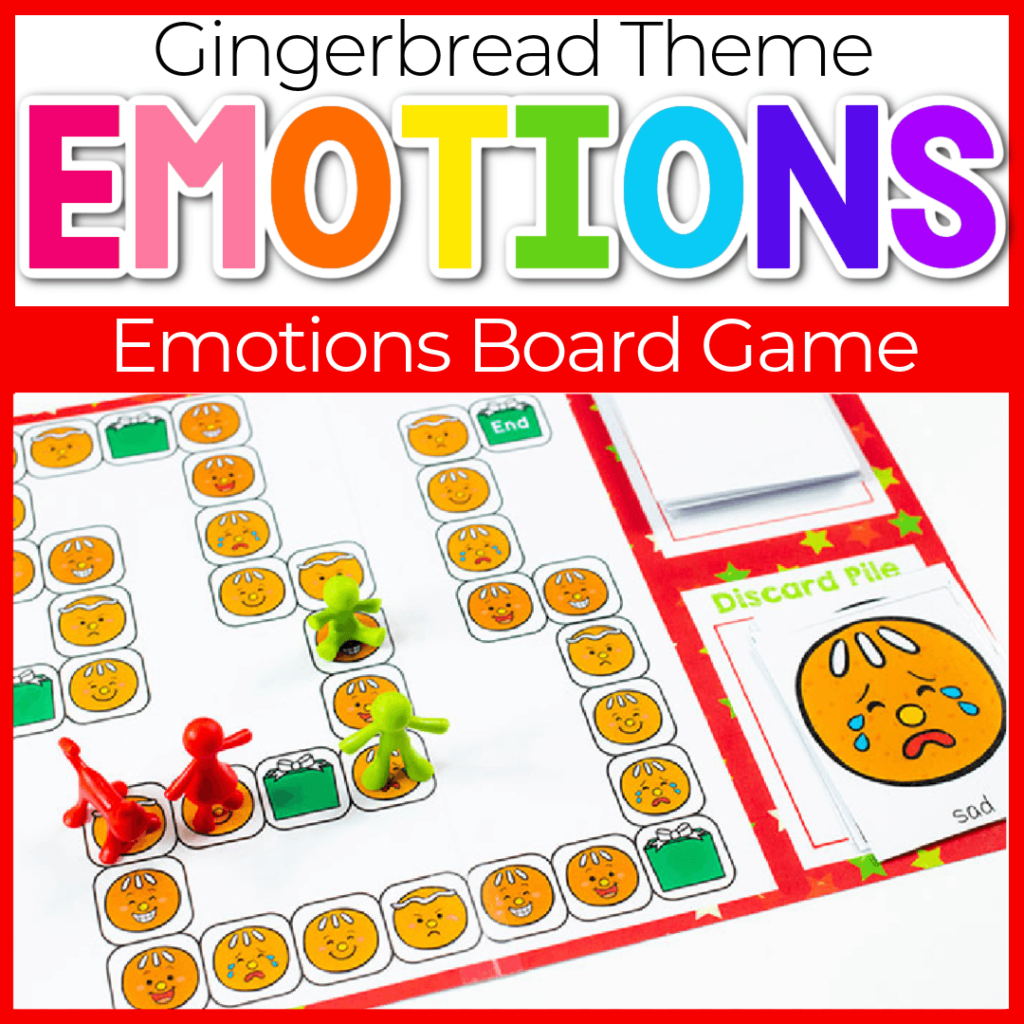 Gingerbread themed emotions board game