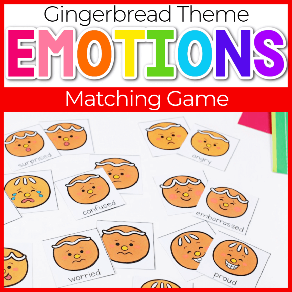 Gingerbread emotions matching game
