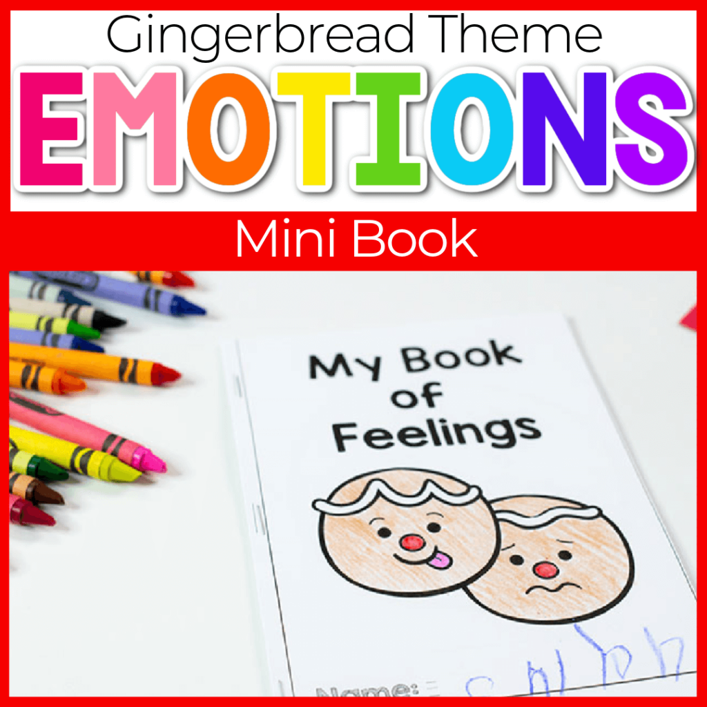 Gingerbread emotions emergent reader mini book