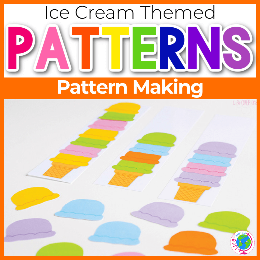 Ice cream cone pattern making activity