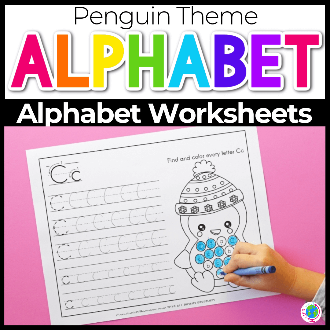 Alphabet Tracing Worksheets: Penguin