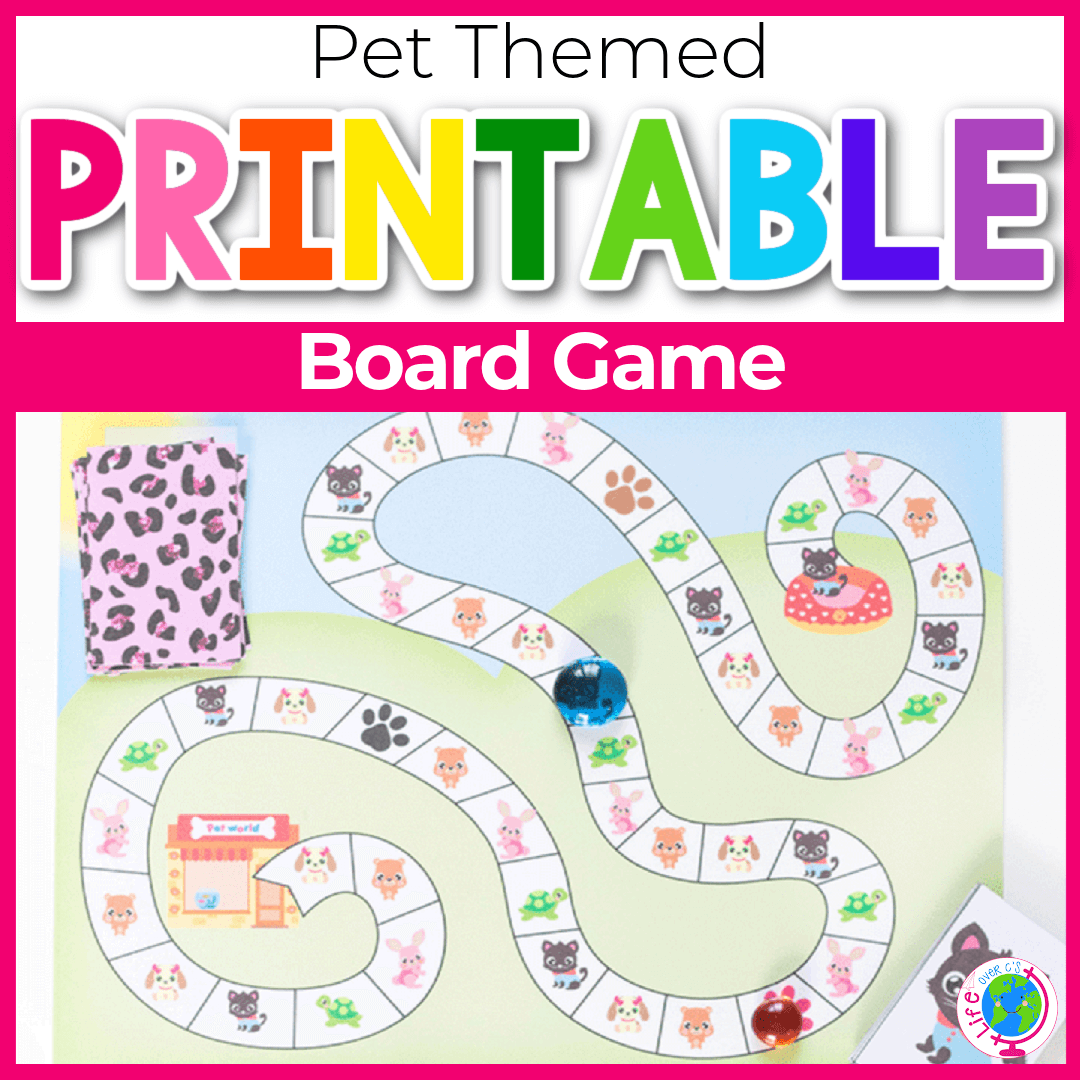 Matching Board Game: Pet Animals Theme
