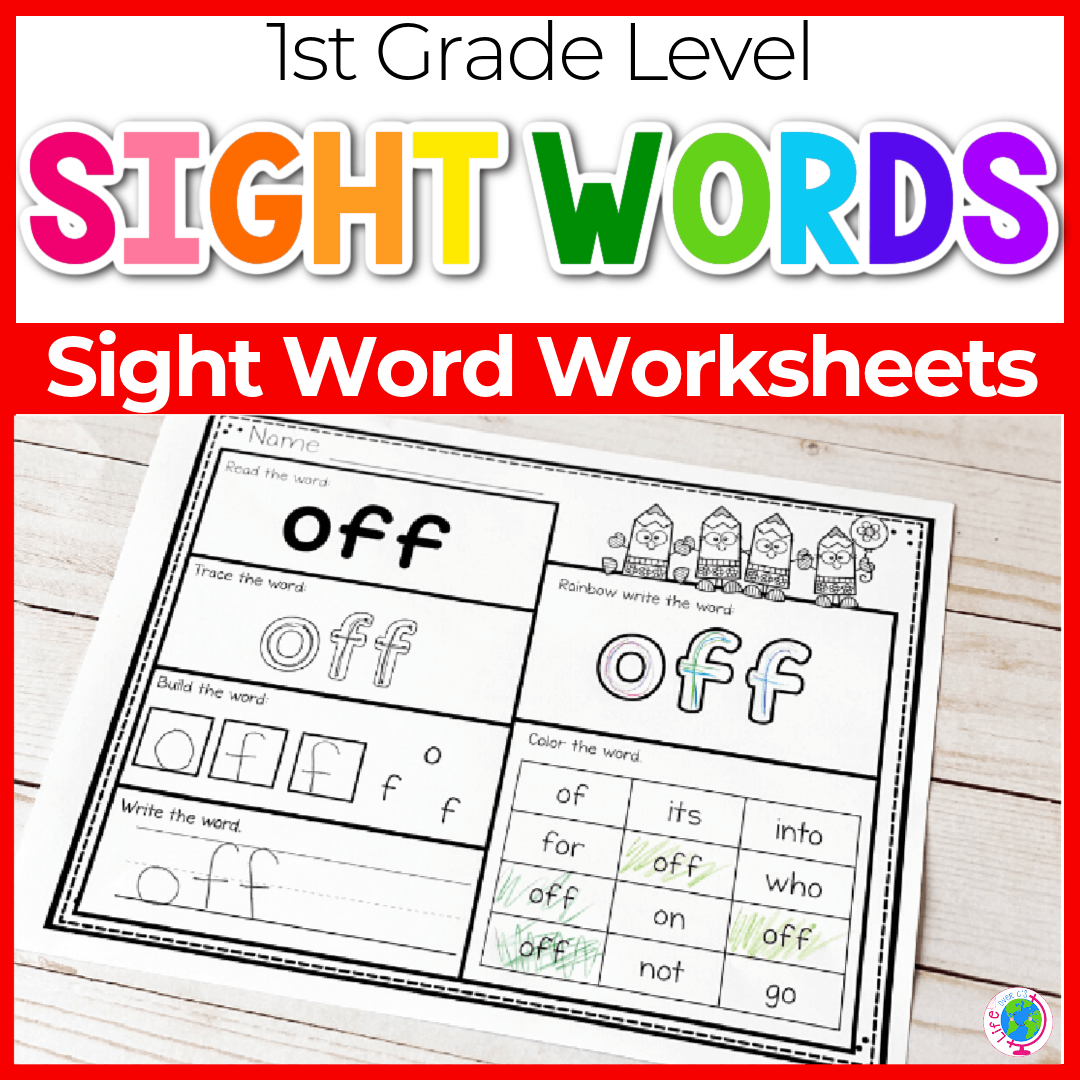 Sight Word Worksheets: First Grade