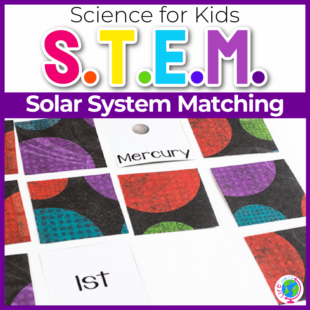 Memory Matching Game: Solar System Counting Theme