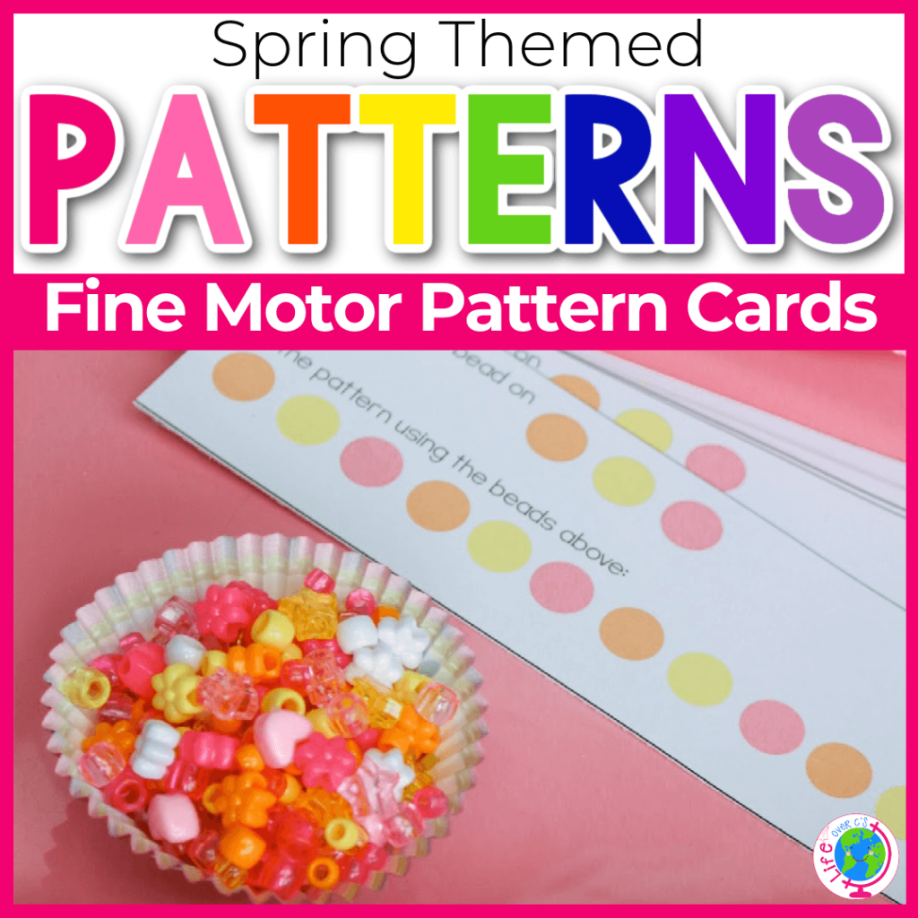 Spring fine motor pattern cards