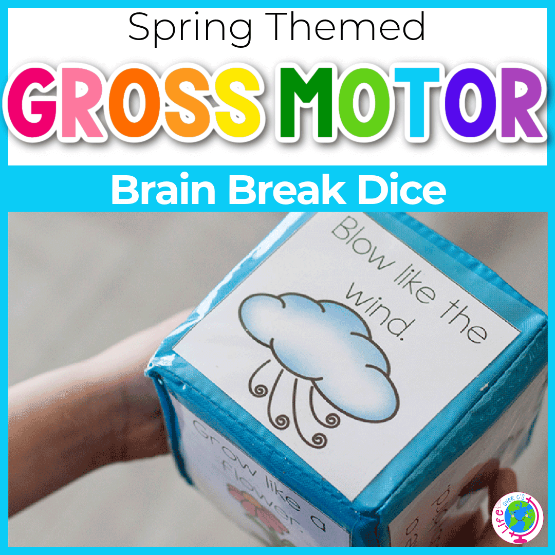 Gross Motor Brain Break Dice: Spring Theme