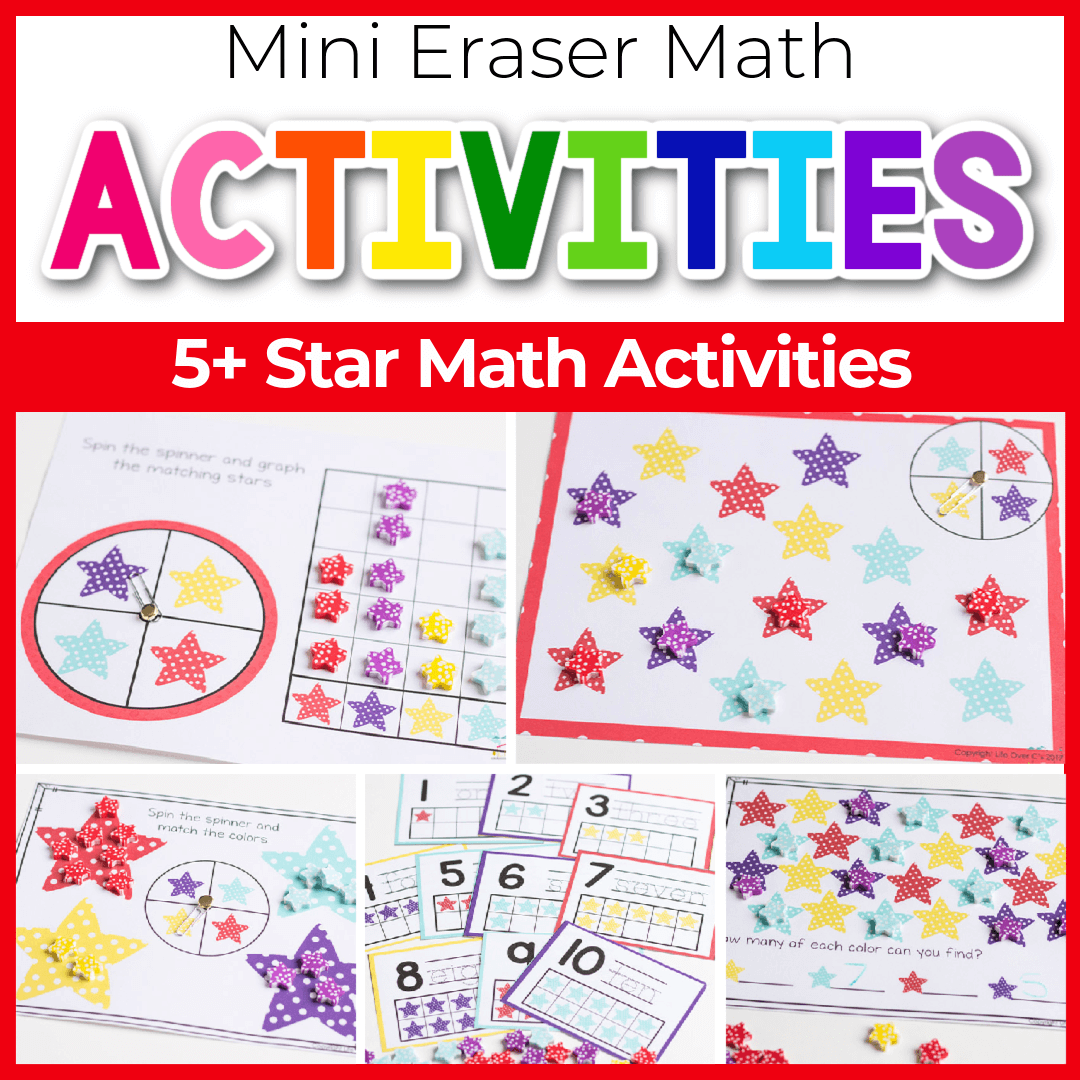 Mini Eraser Math Pack: Star Theme