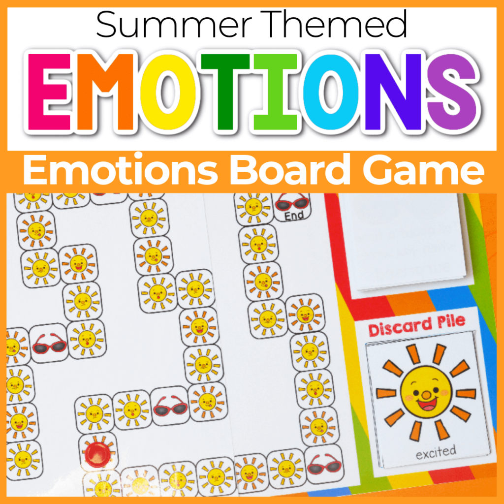 Summer sun theme Emotions board game