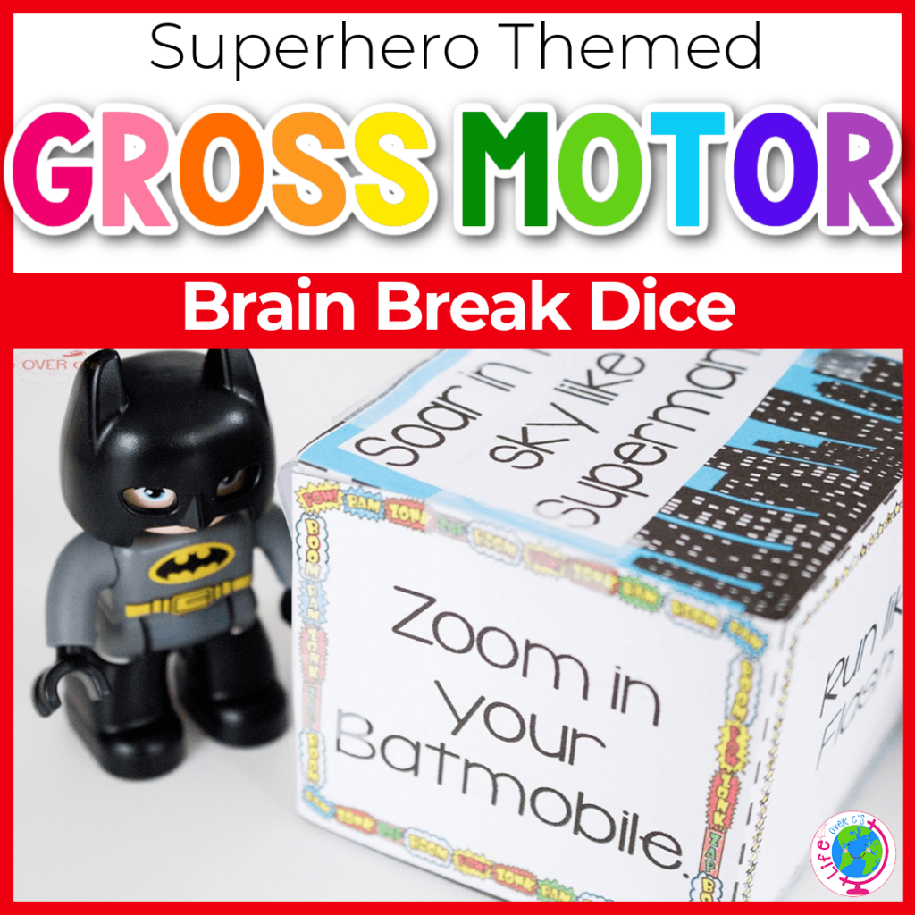 Superhero gross motor brain break dice