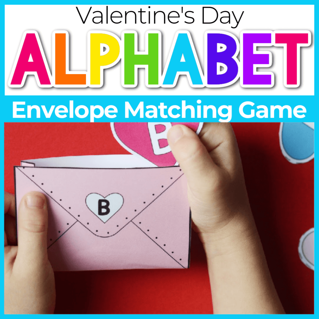 Valentine's Day Alphabet Matching game for preschool and kindergarten