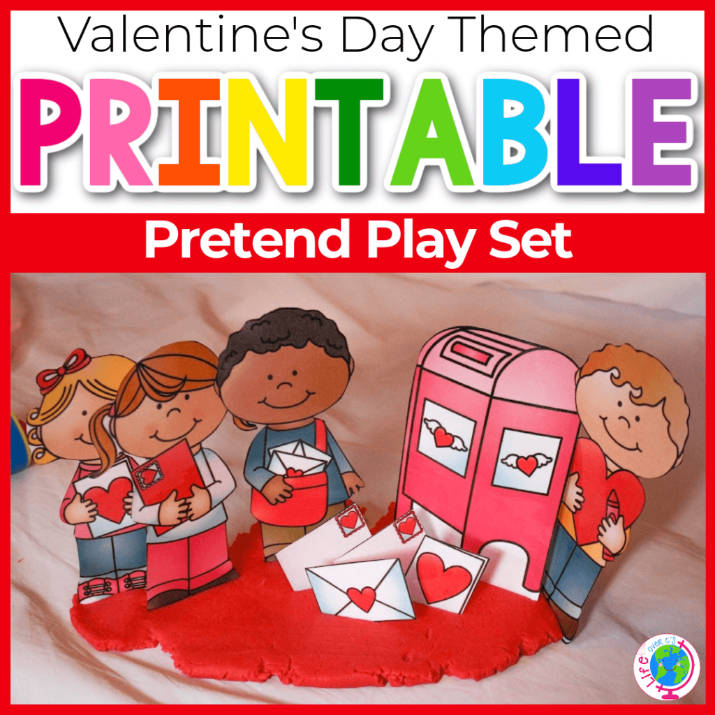Valentine's Day pretend play printable set