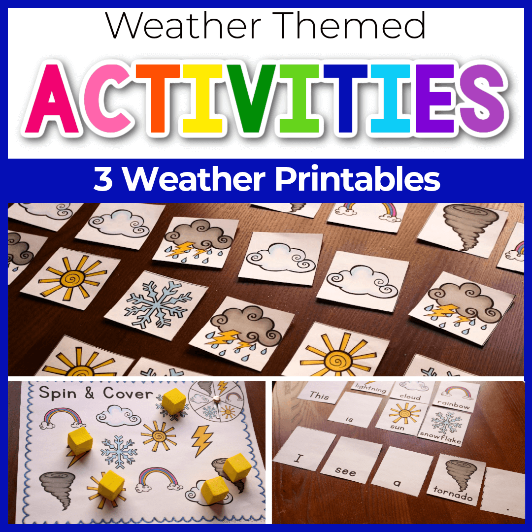 Weather themed activity printables