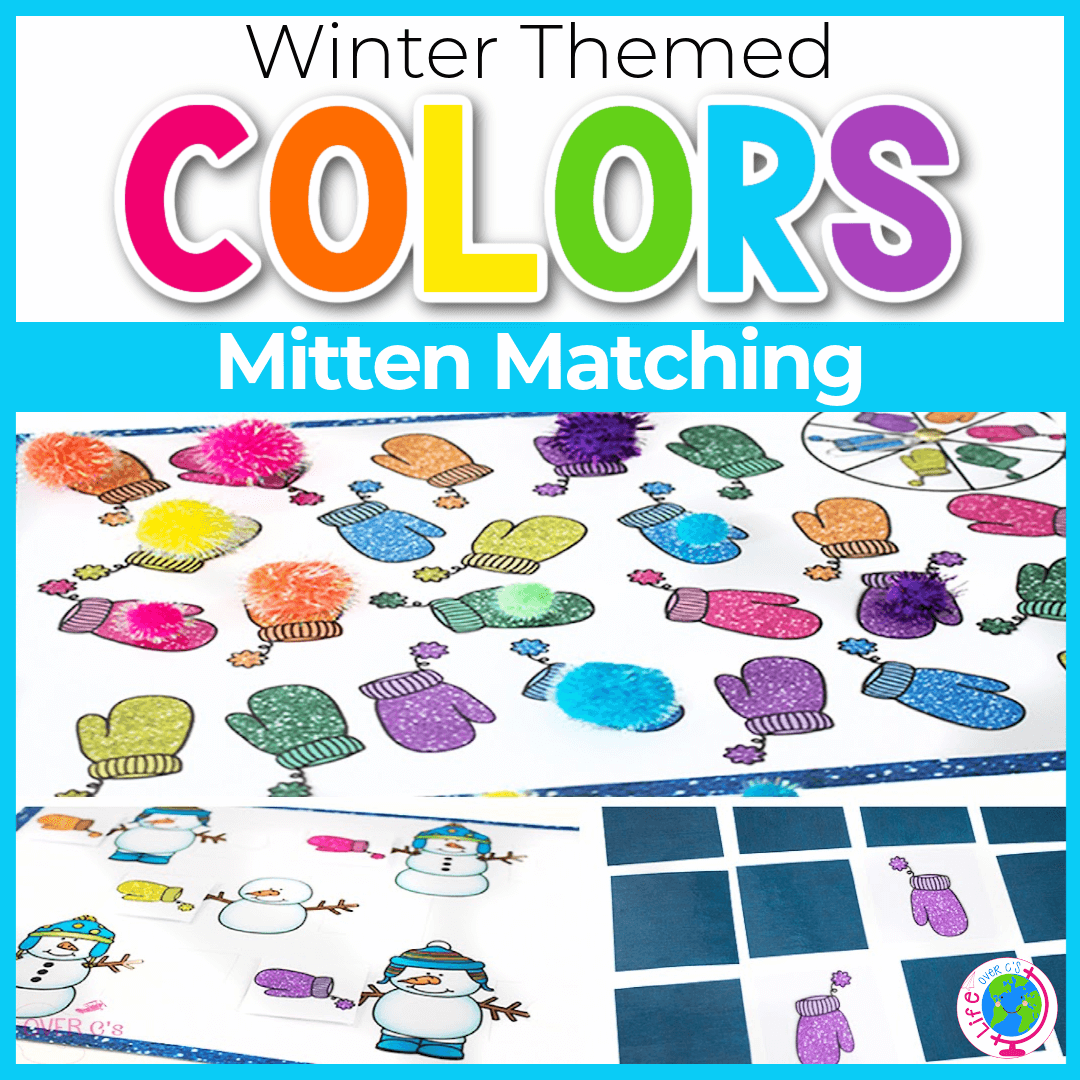 Matching Activities: Winter Mitten Theme