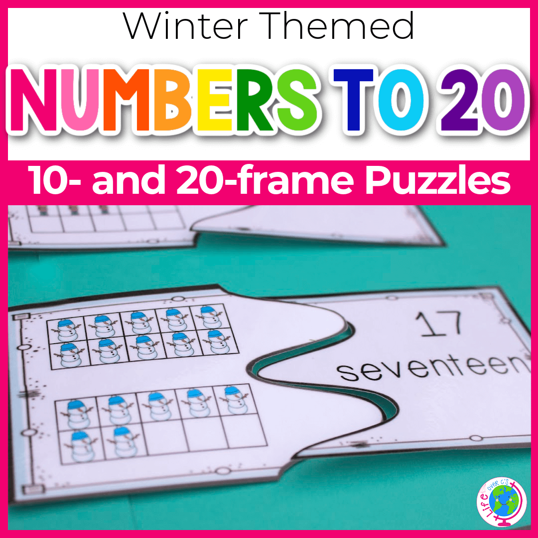Counting Puzzles 1-20: Winter Theme