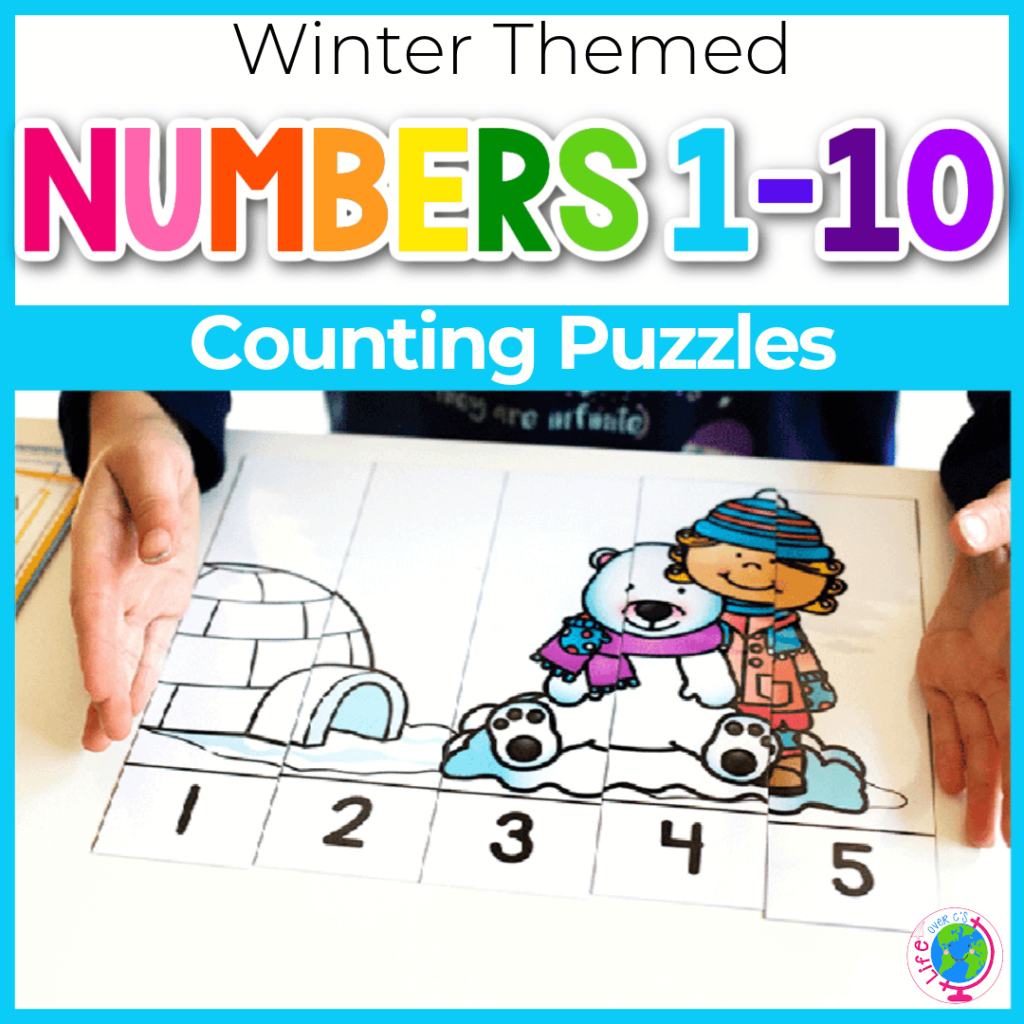 Winter themed counting puzzles