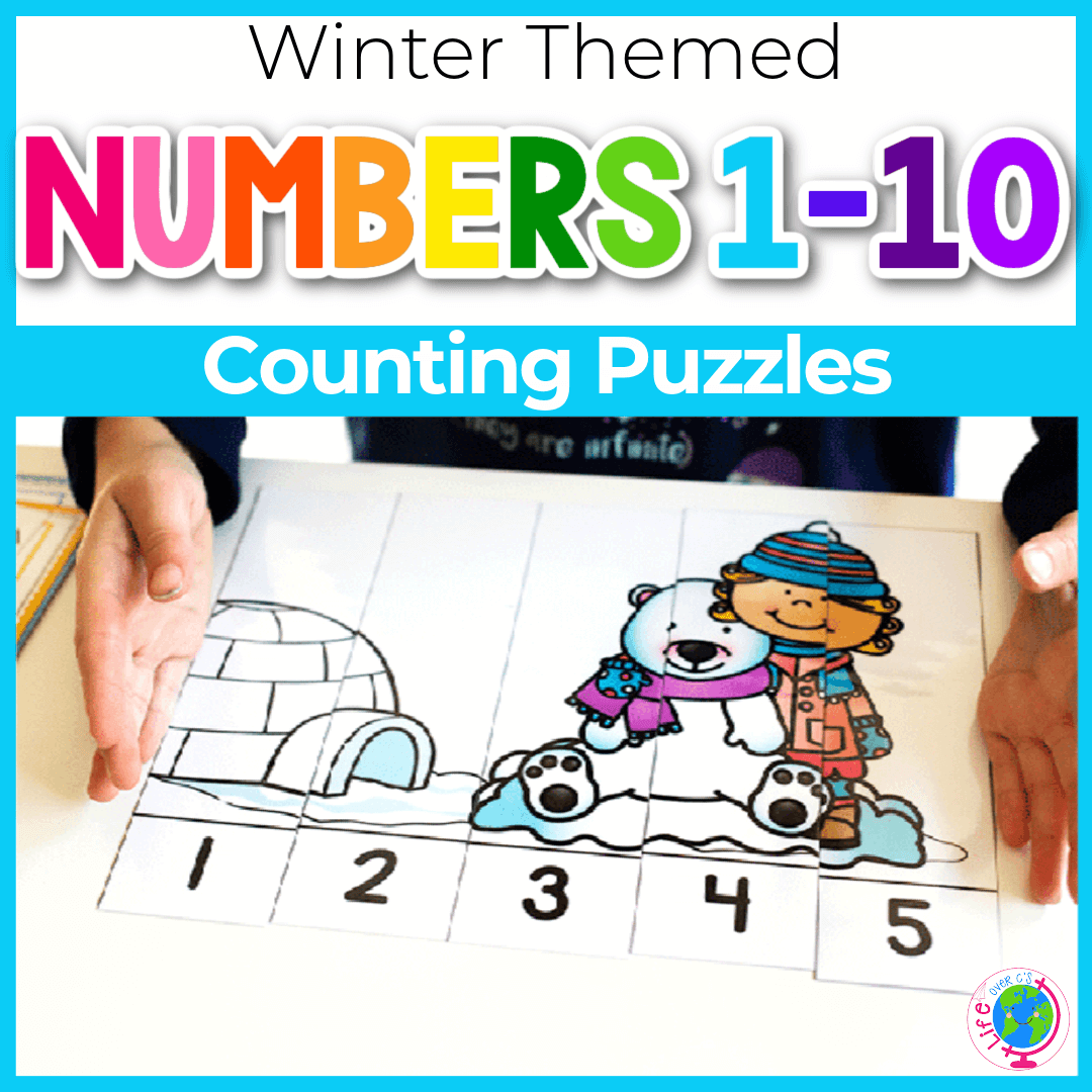 Counting Line-Up Puzzles: Winter Theme