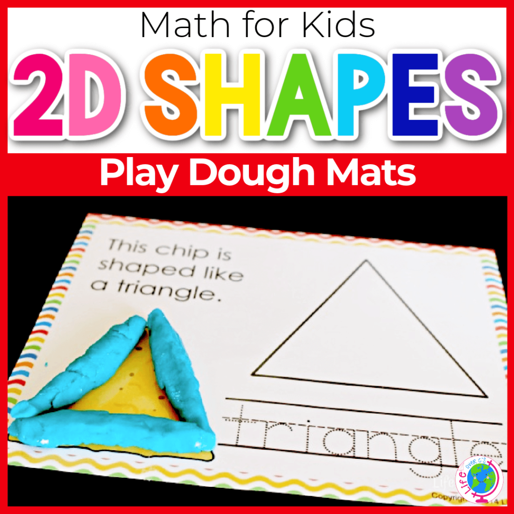 These 2d shape playdough mats are ideal for learning shape names, number of sides, and developing fine motor skills in preschool and kindergarten.