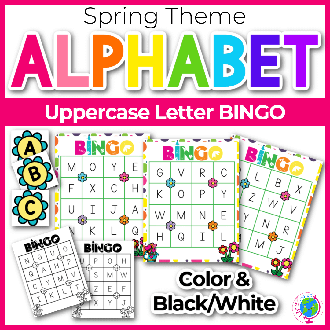 Alphabet Uppercase Bingo: Spring Theme