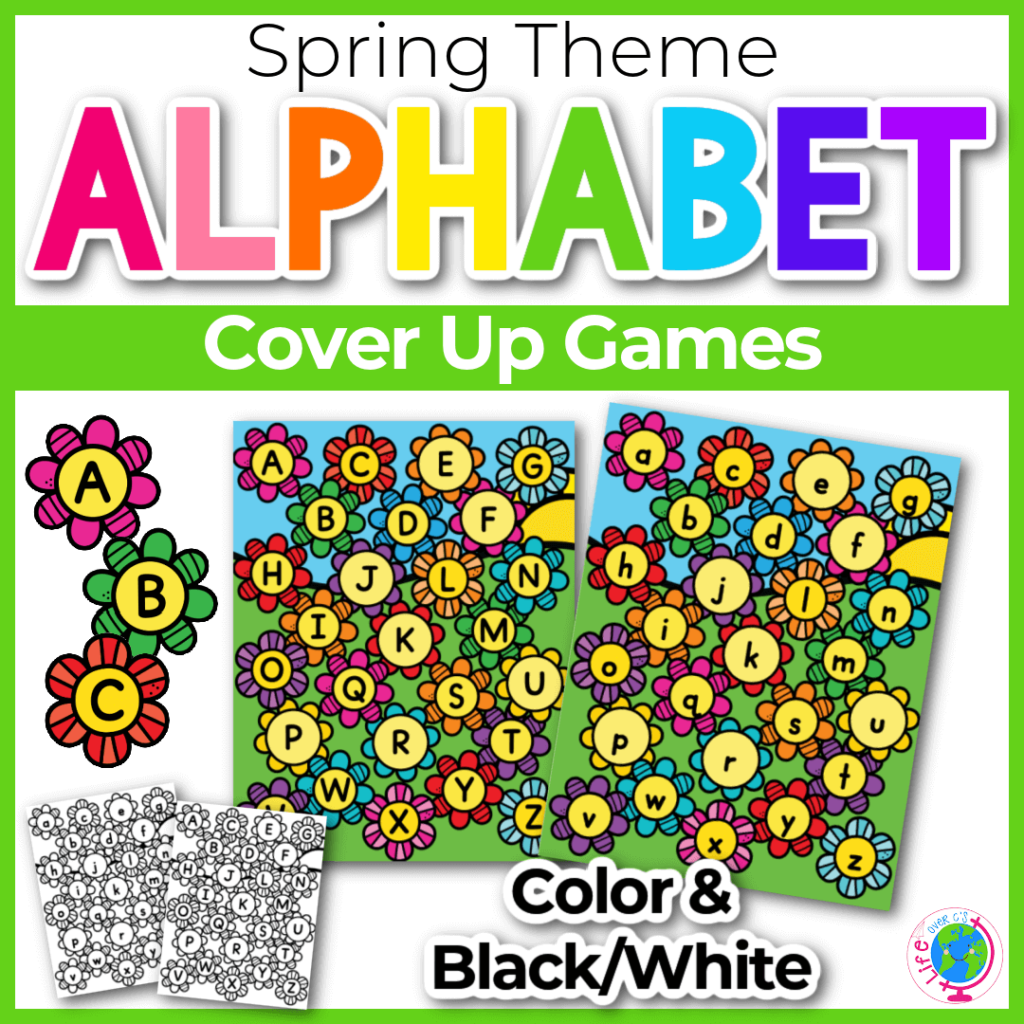 St. Patrick's Day alphabet cover up game for preschool and kindergarten