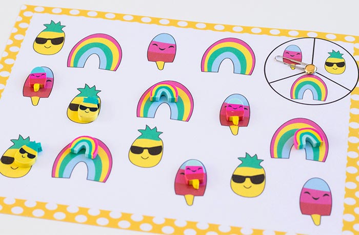 Spring mini eraser math pack for preschoolers